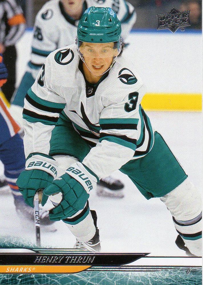 #389 Henry Thrun - San Jose Sharks - 2024-25 Upper Deck Hockey