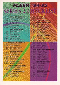 #389 Checklist: 241-351 - 1994-95 Fleer Basketball