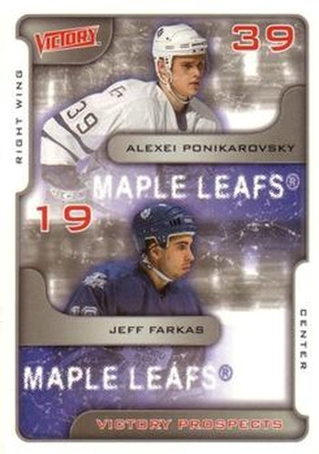 #389 Alexei Ponikarovsky / Jeff Farkas - Toronto Maple Leafs - 2001-02 Upper Deck Victory Hockey