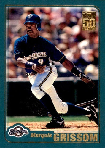 #38 Marquis Grissom - Milwaukee Brewers - 2001 Topps Baseball