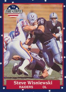 #38 Steve Wisniewski - Los Angeles Raiders - 1991 Fleer Stars 'n Stripes Football