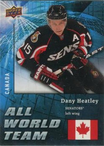 #AW38 Dany Heatley - Ottawa Senators - 2009-10 Upper Deck - All World Team Hockey