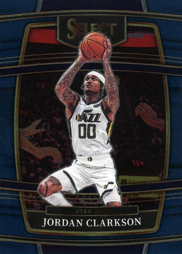 #38 Jordan Clarkson - Utah Jazz - 2021-22 Panini Select - Blue Basketball