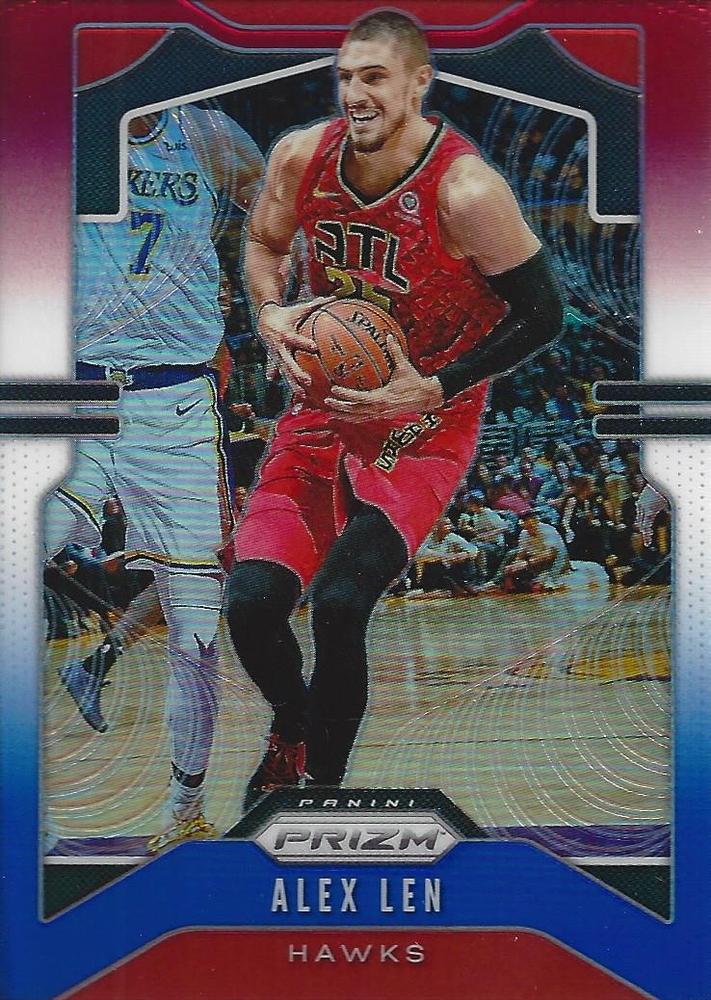 #38 Alex Len - Atlanta Hawks - 2019-20 Panini Prizm - Prizms Red White and Blue Basketball