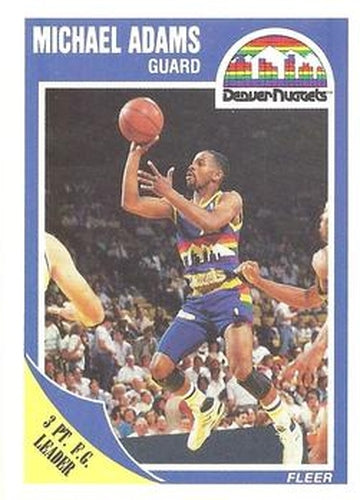 #38 Michael Adams - Denver Nuggets - 1989-90 Fleer Basketball