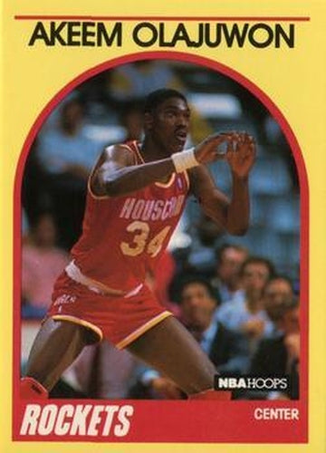 #38 Akeem Olajuwon - Houston Rockets - 1989-90 Hoops Superstars Basketball