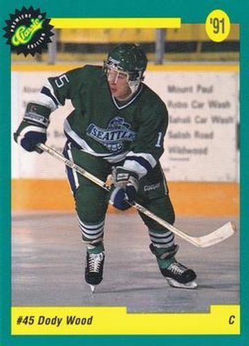 #38 Dody Wood - San Jose Sharks - 1991 Classic Draft Picks Hockey