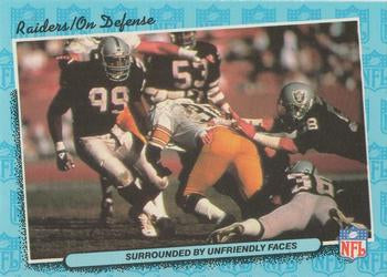 #38 Surrounded by Unfriendly Faces Defense - Los Angeles Raiders - 1986 Fleer Team Action Football