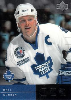 #38 Mats Sundin - Toronto Maple Leafs - 2000-01 Upper Deck Ice Hockey