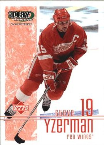 #38 Steve Yzerman - Detroit Red Wings - 2001-02 Upper Deck Playmakers Hockey