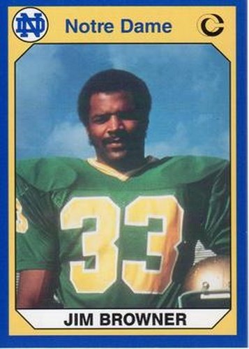 #38 Jim Browner - Notre Dame Fighting Irish - 1990 Collegiate Collection Notre Dame Football