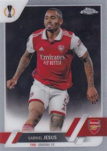 #38 Gabriel Jesus - Arsenal FC - 2022-23 Topps Chrome UEFA Club Competitions Soccer