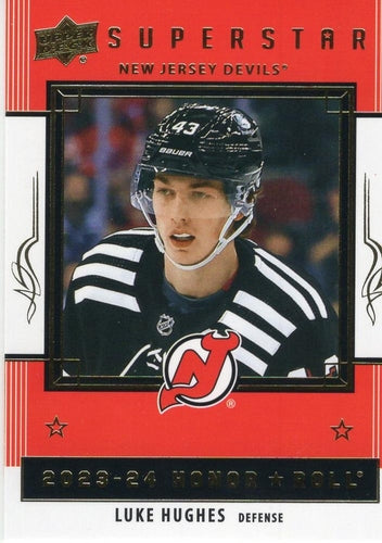 #HR38 Luke Hughes - New Jersey Devils - 2023-24 Upper Deck - Honor Roll Hockey