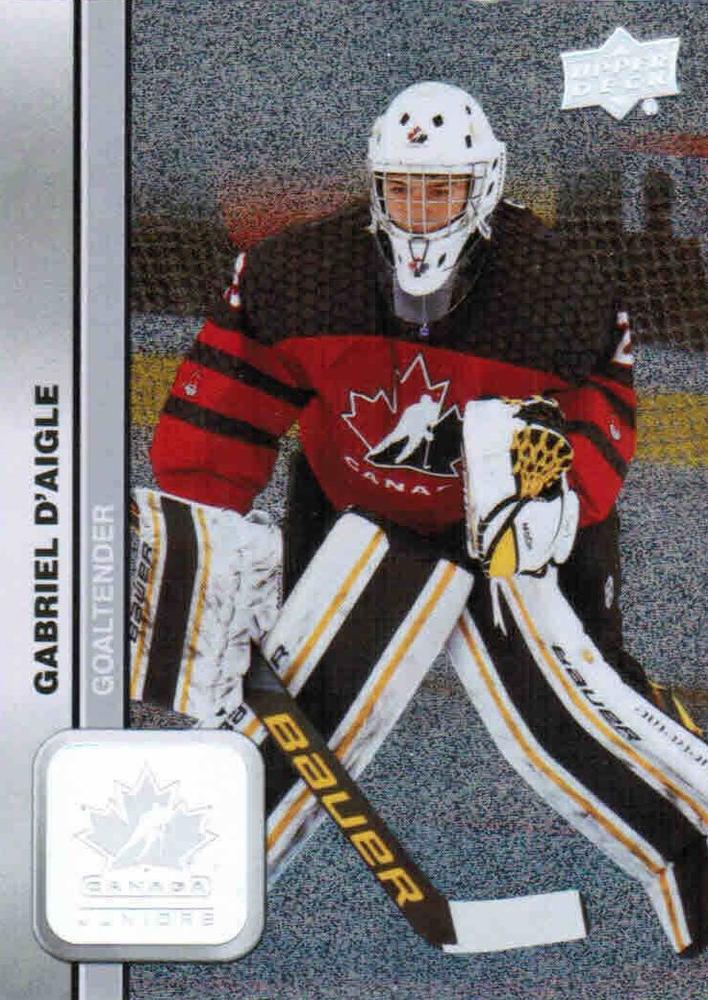 #38 Gabriel D'Aigle - Canada - 2023 Upper Deck Team Canada Juniors - Patterned Foilboard Hockey