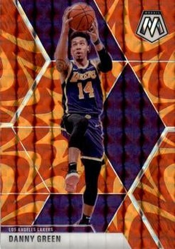 #38 Danny Green - Los Angeles Lakers - 2019-20 Panini Mosaic - Reactive Orange Basketball