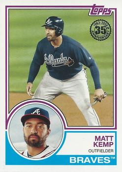 #83-38 Matt Kemp - Atlanta Braves - 2018 Topps - 1983 Topps Baseball 35th Anniversary Baseball
