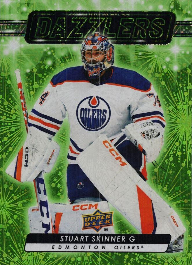 #DZ-63 Stuart Skinner - Edmonton Oilers - 2023-24 Upper Deck - Dazzlers Green Hockey