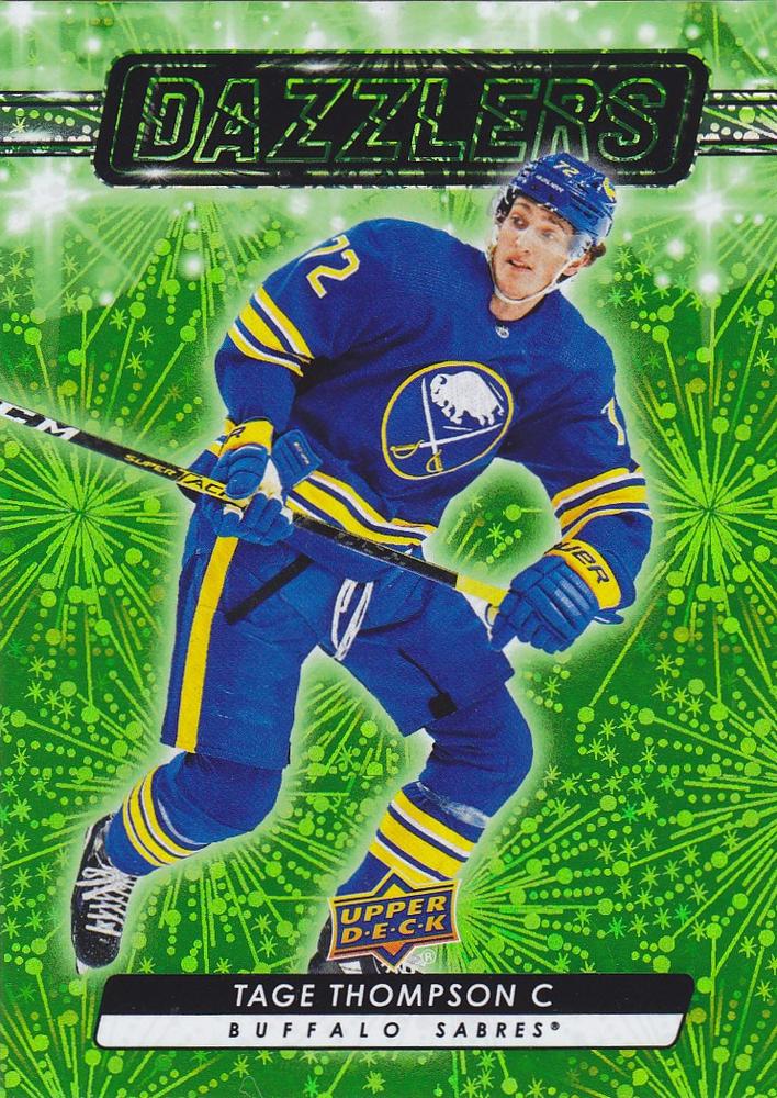 #DZ-69 Tage Thompson - Buffalo Sabres - 2023-24 Upper Deck - Dazzlers Green Hockey