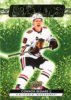 #DZ-79 Connor Bedard - Chicago Blackhawks - 2023-24 Upper Deck - Dazzlers Green Hockey