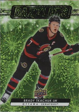 #DZ-89 Brady Tkachuk - Ottawa Senators - 2023-24 Upper Deck - Dazzlers Green Hockey