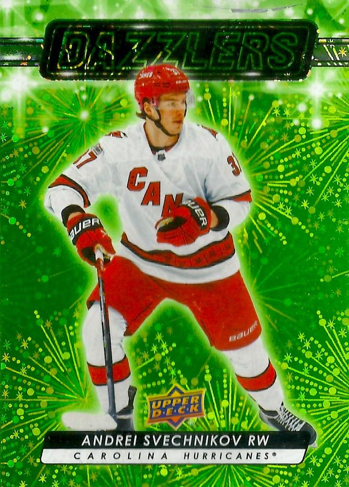 #DZ-93 Andrei Svechnikov - Carolina Hurricanes - 2023-24 Upper Deck - Dazzlers Green Hockey