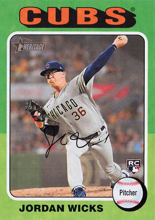 #390 Jordan Wicks - Chicago Cubs - 2024 Topps Heritage Baseball
