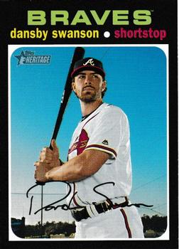 #390 Dansby Swanson - Atlanta Braves - 2020 Topps Heritage Baseball
