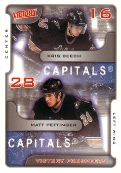 #390 Kris Beech / Matt Pettinger - Washington Capitals - 2001-02 Upper Deck Victory Hockey