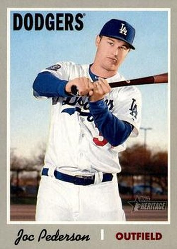 #390 Joc Pederson - Los Angeles Dodgers - 2019 Topps Heritage Baseball