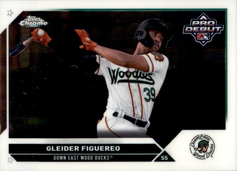 #PDC-115 Gleider Figuereo - Down East Wood Ducks - 2023 Topps Pro Debut - Chrome Baseball