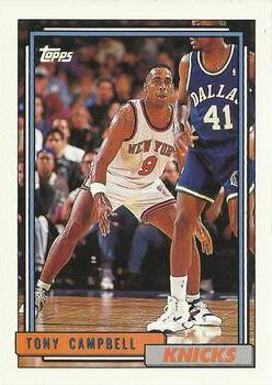 #391 Tony Campbell - New York Knicks - 1992-93 Topps Basketball