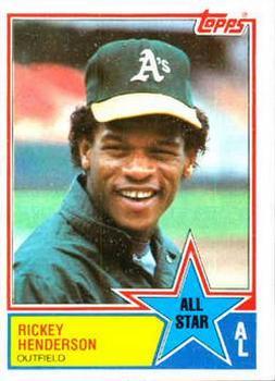 #391 Rickey Henderson - Oakland Athletics - 1983 Topps Baseball