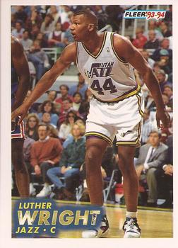 #391 Luther Wright - Utah Jazz - 1993-94 Fleer Basketball