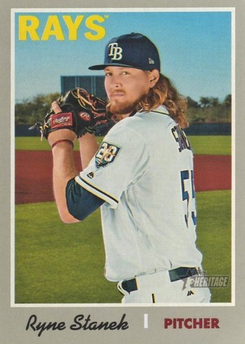 #392 Ryne Stanek - Tampa Bay Rays - 2019 Topps Heritage Baseball