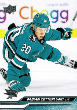 #392 Fabian Zetterlund - San Jose Sharks -2023-24 Upper Deck Hockey