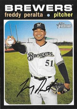 #392 Freddy Peralta - Milwaukee Brewers - 2020 Topps Heritage Baseball