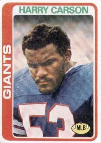 #393 Harry Carson - New York Giants - 1978 Topps Football