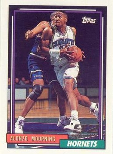 #393 Alonzo Mourning - Charlotte Hornets - 1992-93 Topps Basketball