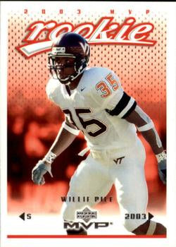 #393 Willie Pile - Kansas City Chiefs - 2003 Upper Deck MVP Football