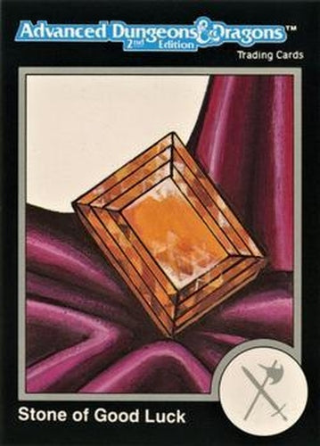 #393 Stone of Good Luck - 1991 TSR Advanced Dungeons & Dragons - Silver