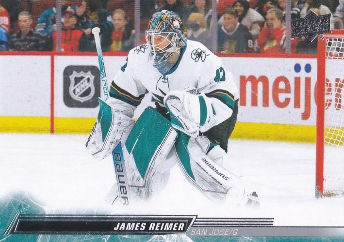 #394 James Reimer - San Jose Sharks - 2022-23 Upper Deck Hockey
