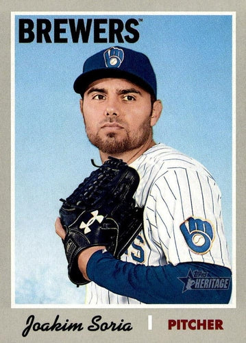 #394 Joakim Soria - Milwaukee Brewers - 2019 Topps Heritage Baseball