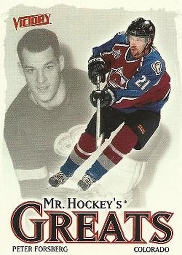 #394 Peter Forsberg - Colorado Avalanche - 2001-02 Upper Deck Victory Hockey
