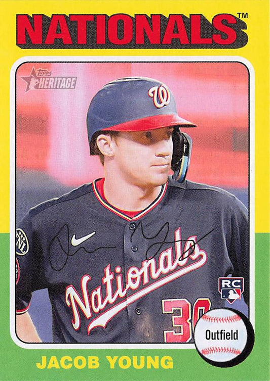 #394 Jacob Young - Washington Nationals - 2024 Topps Heritage Baseball