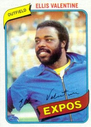 #395 Ellis Valentine - Montreal Expos - 1980 Topps Baseball