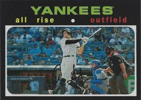 #395d Aaron Judge - New York Yankees - 2020 Topps Heritage Baseball