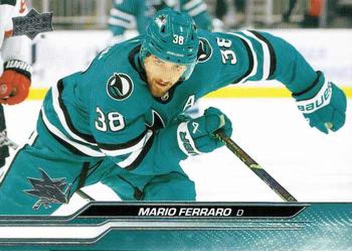 #396 Mario Ferraro - San Jose Sharks -2023-24 Upper Deck Hockey