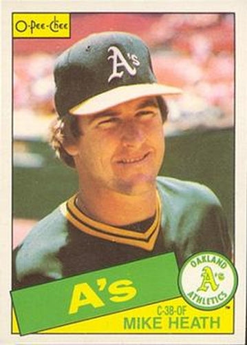 #396 Mike Heath - Oakland Athletics - 1985 O-Pee-Chee Baseball
