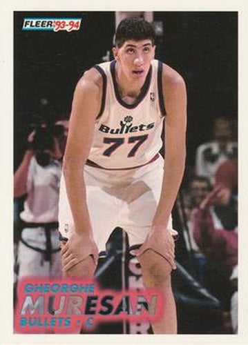 #396 Gheorghe Muresan - Washington Bullets - 1993-94 Fleer Basketball