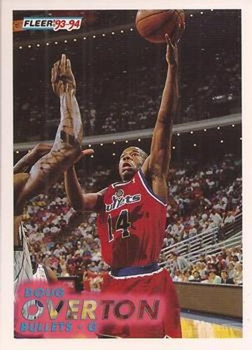 #397 Doug Overton - Washington Bullets - 1993-94 Fleer Basketball